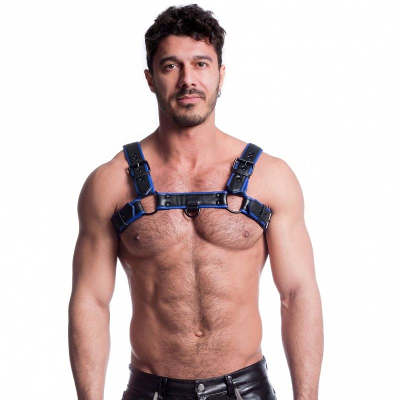 Sport Fucker Vegan Bulldog Harness Black / Blue M / L Sport Fucker Main image