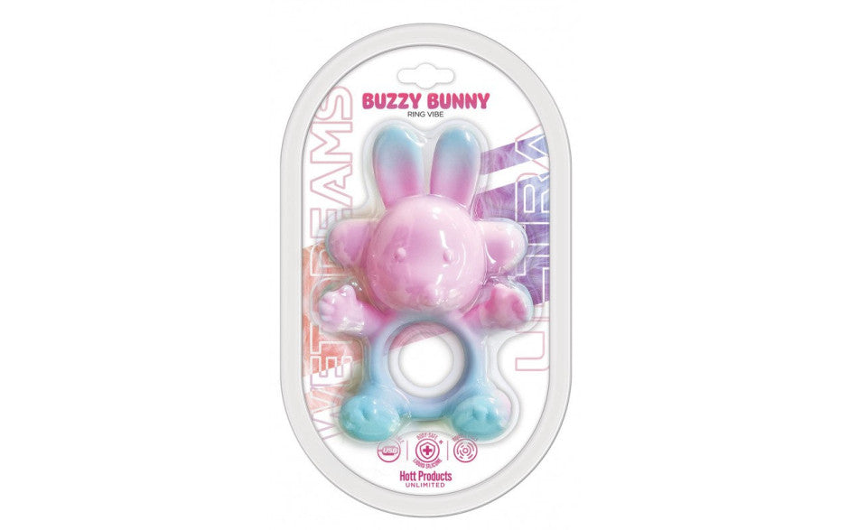 Hott Products Wet Dreams Ultra Buzzy Bunny Mens Cock Ring
