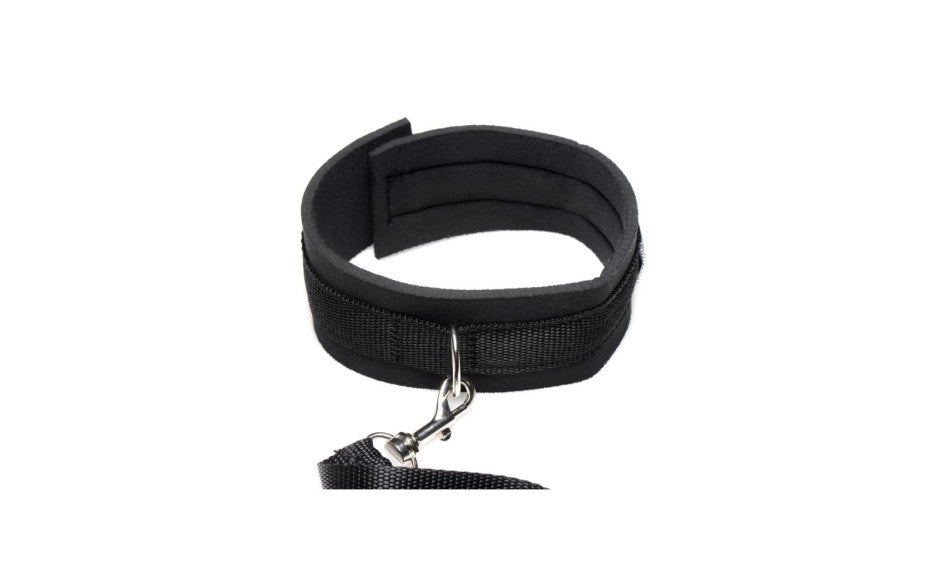 XR Brands Frisky Neoprene Collar & Leash Set Black XR Brands