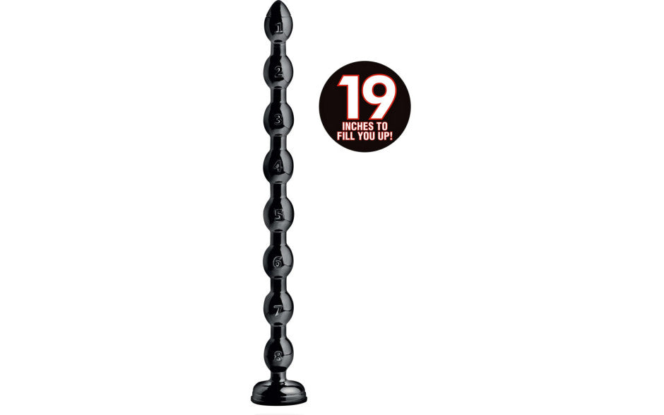 XR Brands Hosed Beaded Textured Anal Snake Beads 19 Inch Secondary image