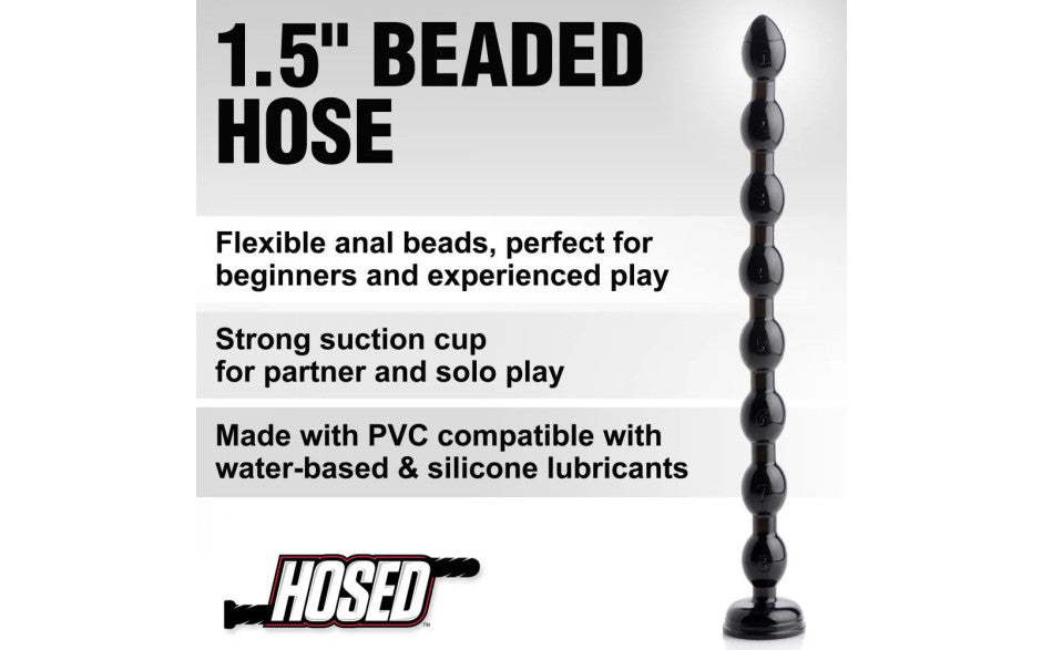 XR Brands Hosed Beaded Textured Anal Snake Beads 19 Inch XR Brands