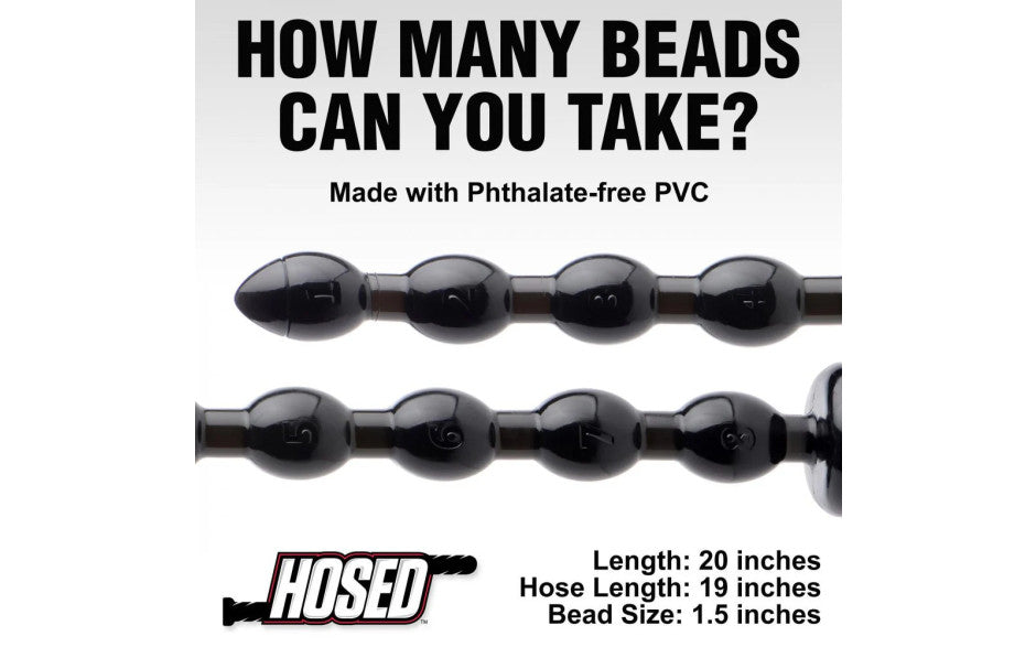 XR Brands Hosed Beaded Textured Anal Snake Beads 19 Inch XR Brands