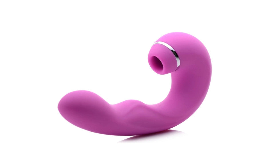 XR Brands Shegasm 5 Star 10X Tapping G-Spot Vibe With Suction Pink Secondary image