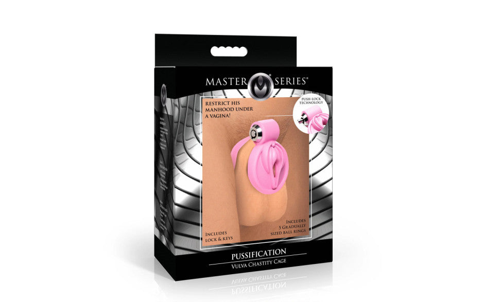 XR Brands Master Series Pussification Vulva Male Chastity Cage XR Brands