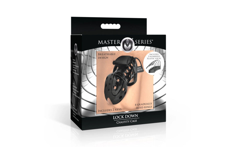 XR Brands Master Series Lock Down Male Chastity Cage XR Brands