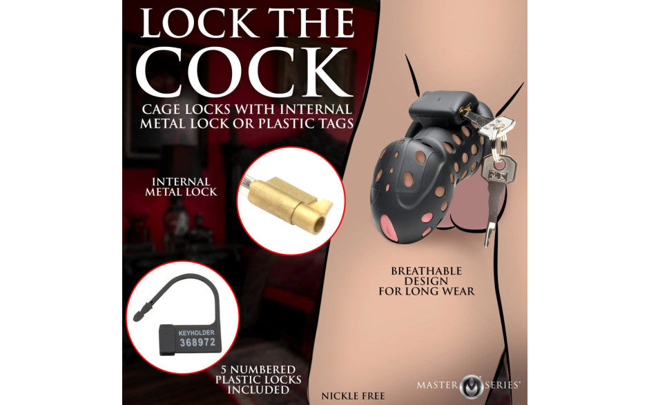 XR Brands Master Series Lock Down Male Chastity Cage XR Brands