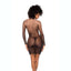 Mapale Stretch Mesh Long Sleeved Dress With Thong Mapale