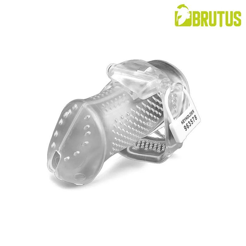 Brutus Airmesh Chastity Cage Clear Brutus
