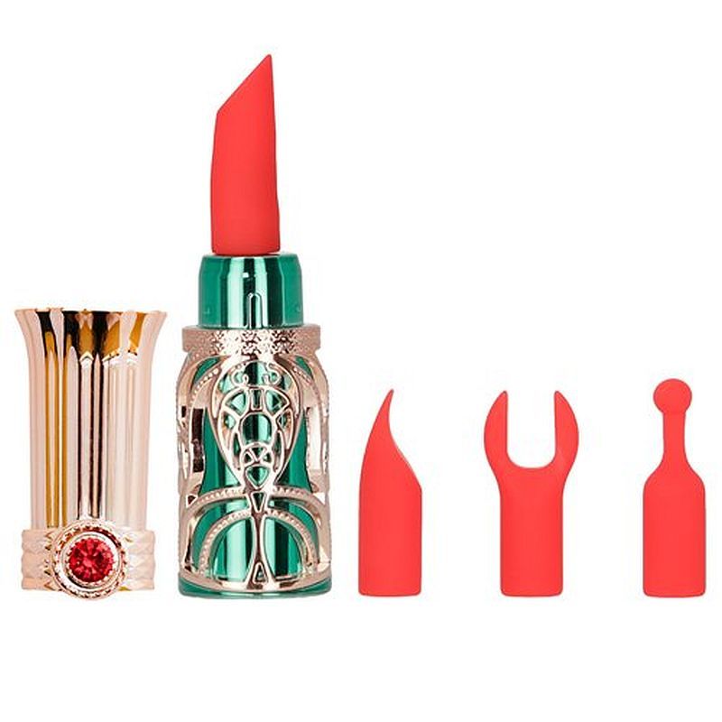 BMS Emerald Kiss 4 In 1 Lipstick Vibrator BMS