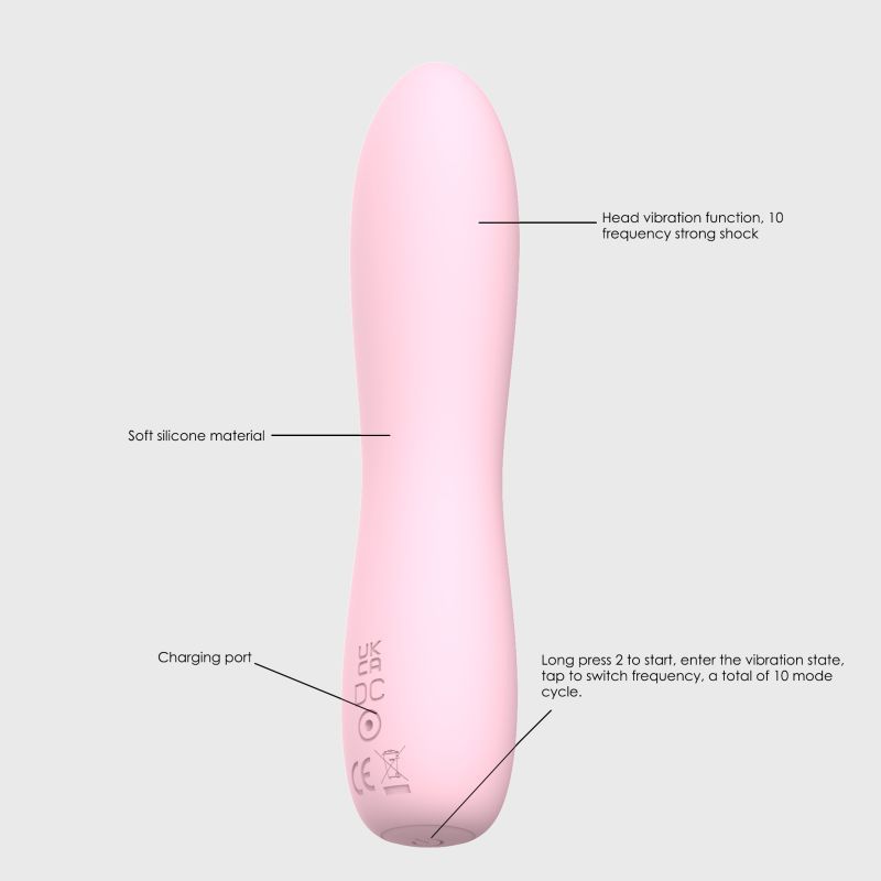 SXE Bella Silicone Bullet Vibrator Massager Pink SXE
