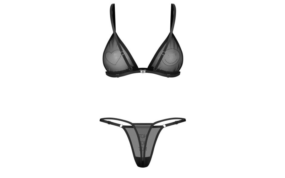 Obsessive Wet Me Bra Panty Set 2 Piece Obsessive