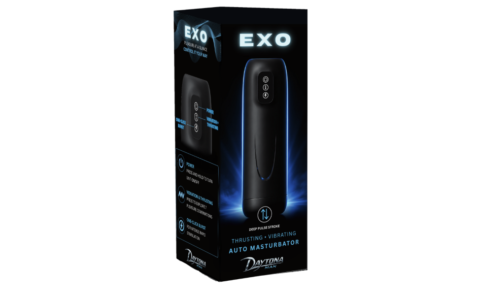 Daytona Man Exo Auto Thrusting Vibrating Masturbator USB Rechargeable Masturbator LOVVA