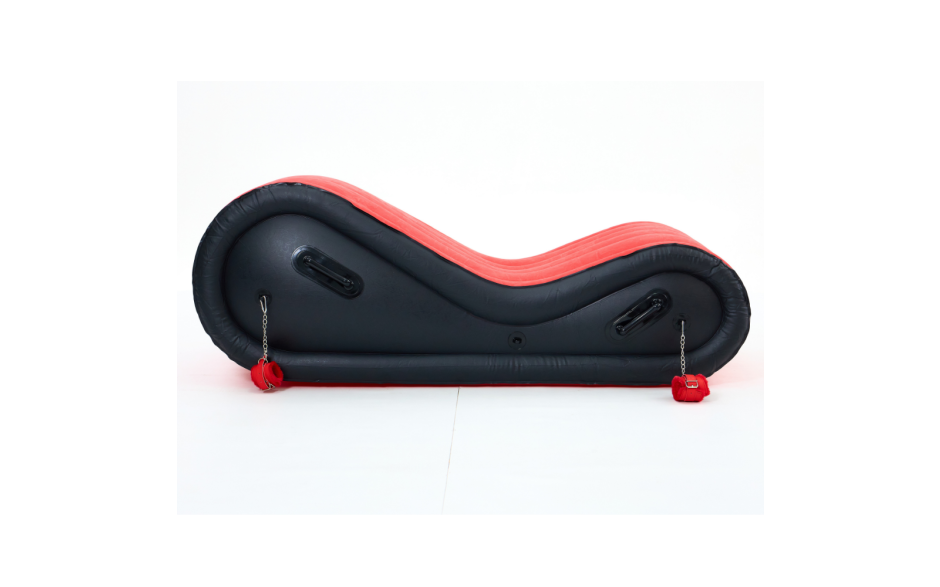 Daytona Studio Inflatable Bondage Lounge With Cuffs Red Black LOVVA