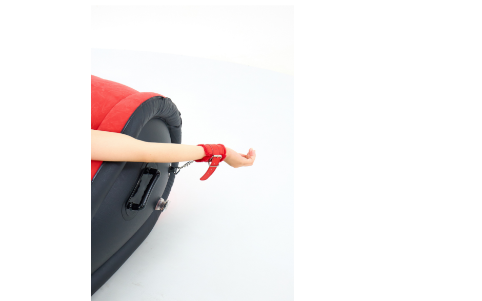 Daytona Studio Inflatable Bondage Lounge With Cuffs Red Black LOVVA