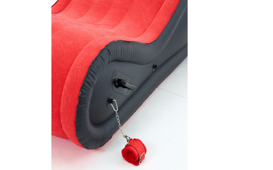 Daytona Studio Inflatable Bondage Lounge With Cuffs Red Black LOVVA