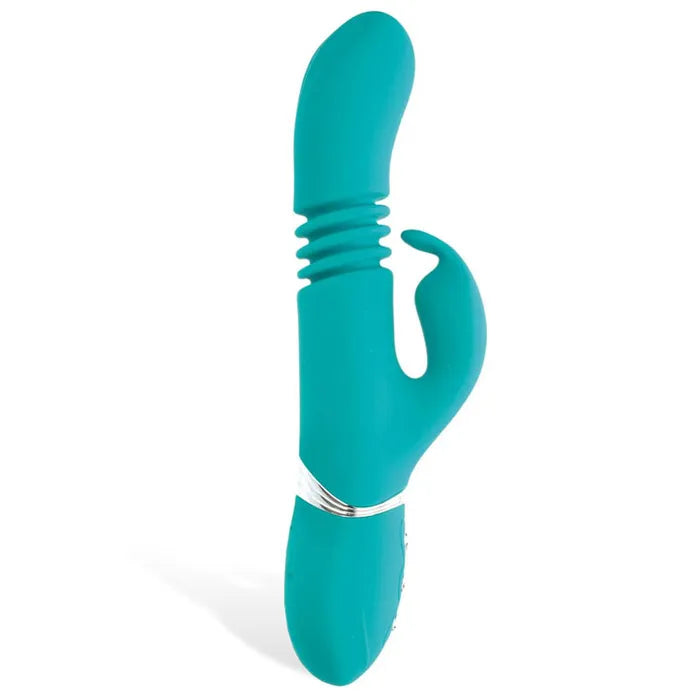 Adam & Eve Eve's USB Rechargeable Thrusting Rabbit Vibrator 9 Inch Adam & Eve