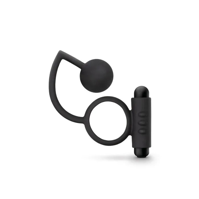 Blush Novelties Anal Adventures Platinum Anal Ball & Vibrating Cock Ring With Anal Ball Black Secondary image