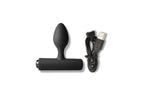 Rocks Off Nova Solaris Tapered Butt Plug Vibrator Black Rocks Off