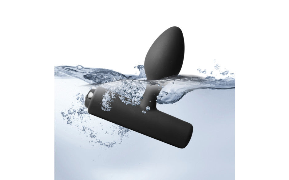 Rocks Off Nova Solaris Tapered Butt Plug Vibrator Black Rocks Off