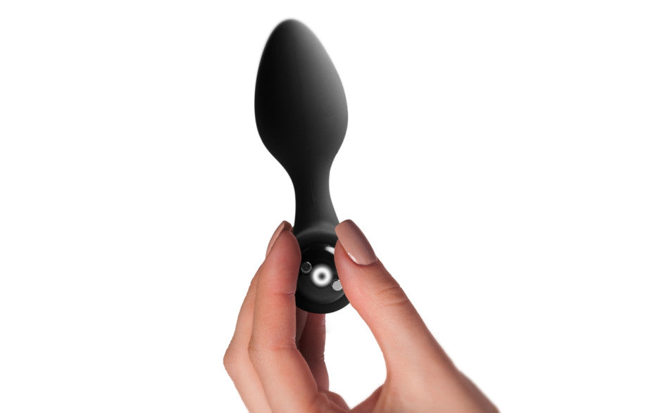 Rocks Off Nova Solaris Tapered Butt Plug Vibrator Black Rocks Off