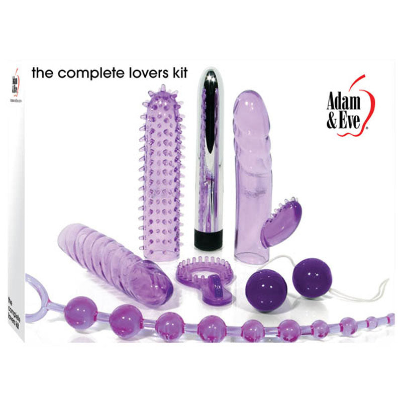 Adam & Eve The Complete Lovers Kit 7 Piece Set Purple