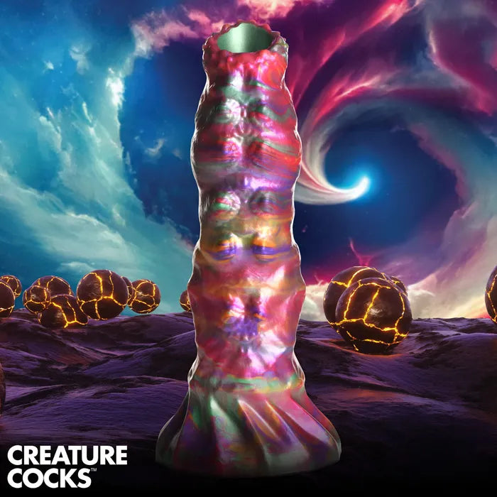 XR Brands Creature Cocks Larva Silicone Fantasy Dildo With Eggs 22.9cm Secondary image