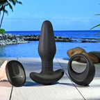 Gender X TEAMWORK USB Rechargeable Rimming Butt Plug & Vibrating Cock Ring Black Gender X