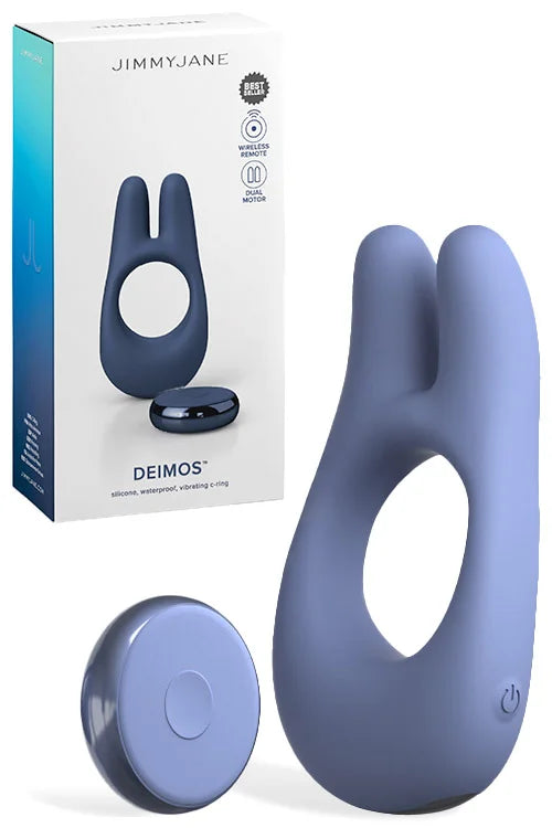 JimmyJane Deimos 4.1" Remote Controlled Vibrating Couples Ring JimmyJane