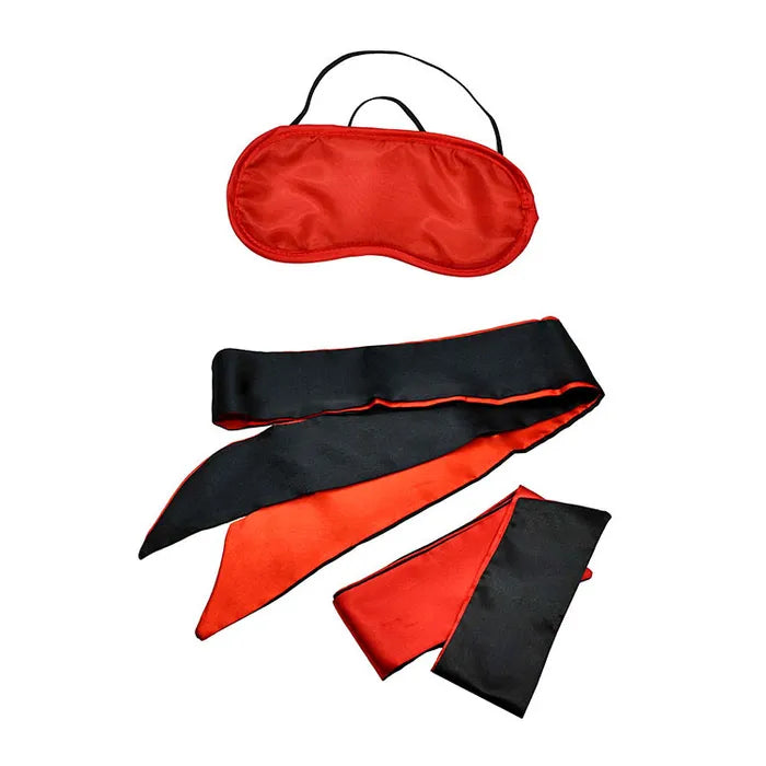 Adam & Eve SENSUAL SCARLET NIGHTS Couples Bondage Kit Set of 10 Pieces Black / Red Secondary image