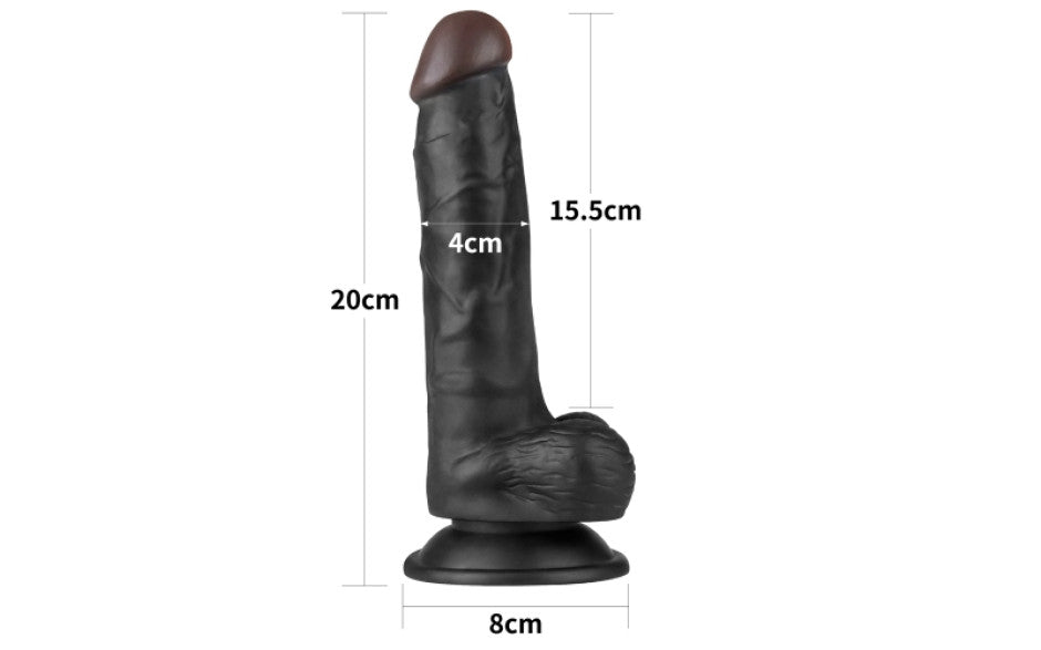 Lovetoy Easy Strap On Dildo Set Black 7.5 Inch