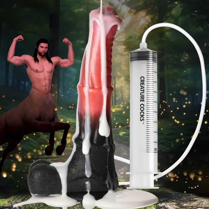 XR Brands Creature Cocks Centaur Explosion Squirting Fantasy Dildo 24.5cm Pink / Black Secondary image