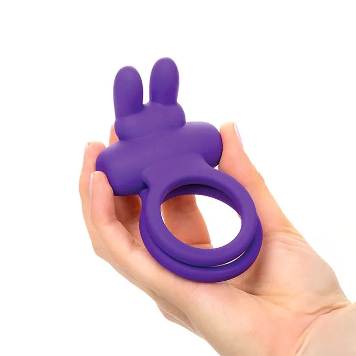 Adam & Eve ROCKIN' RABBIT USB Rechargeable Cock & Balls Ring Purple Secondary image