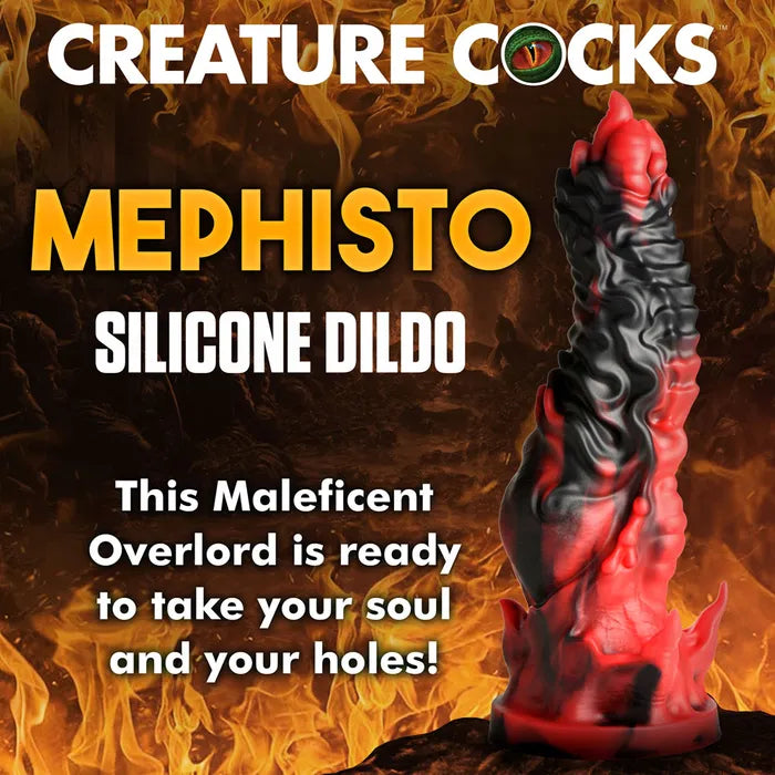 XR Brands Creature Cocks Mephisto Fantasy Dildo 18.5cm Red / Black Secondary image