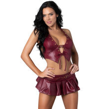 Exposed Lingerie Seraphina Burgundy Seduction Two Piece Set