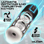 XR Brands LoveBotz The Milker Roto-Stroke USB Rechargeable Thrusting & Rotating Male Masturbator XR Brands