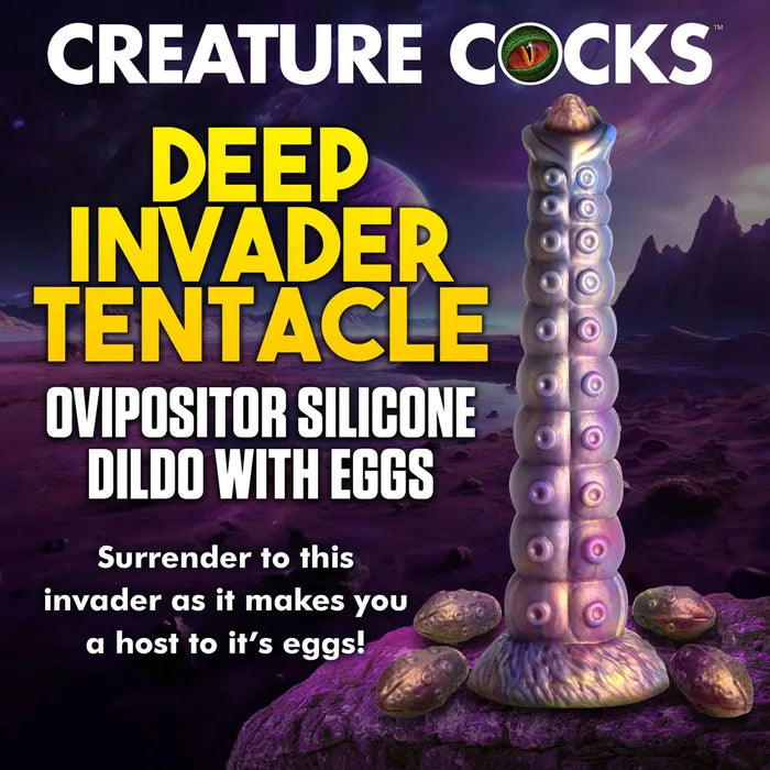 XR Brands Creature Cocks Deep Invader Ovipositor Fantasy Dildo 22.9cm Multi Coloured XR Brands