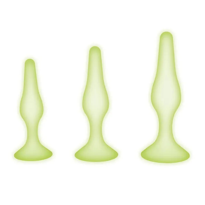 WhipSmart Glow In The Dark Anal Training Kit Dark Butt Plugs Set Of 3 Sizes Secondary image