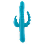Adam & Eve THRUSTING TRIPLE JOY RABBIT USB Rechargeable Rabbit Vibrator With Anal Probe 25.4cm Adam & Eve