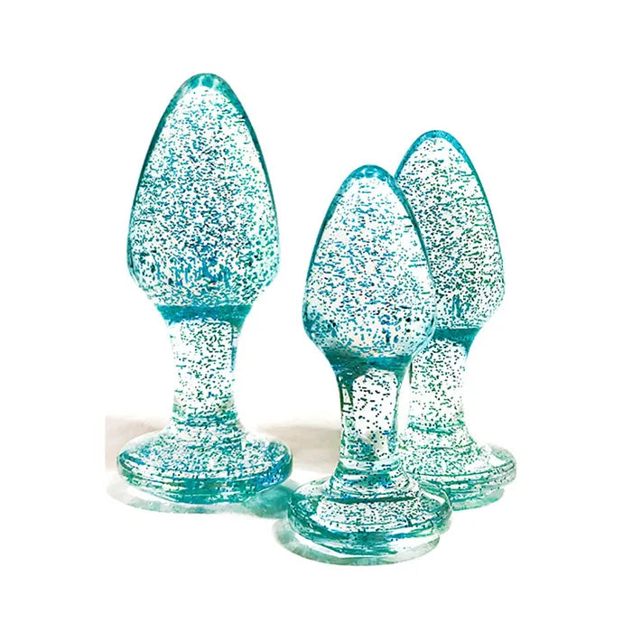 Adam & Eve Glitter Gem Butt Plugs Set Of 3 Sizes Secondary image