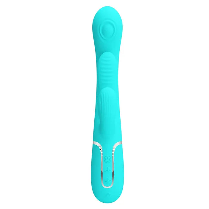 Party Up ANDY Multi Function USB Rechargeable Rabbit Vibrator With Flicking & Thumping Tip 22.2cm Party Up