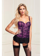 Baci Bustier And Gstring Purple S PLBG Baci