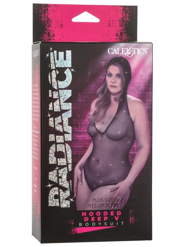 CalExotics Radiance Plus Size Hooded Deep V Bodysuit Secondary image