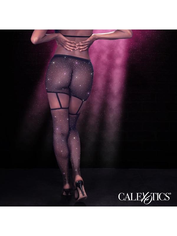 Radiance One Piece Garter Skirt With Thigh Highs CalExotics