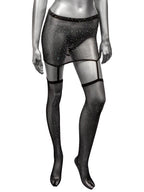 Radiance One Piece Plus Size Garter Skirt With Thigh Highs CalExotics