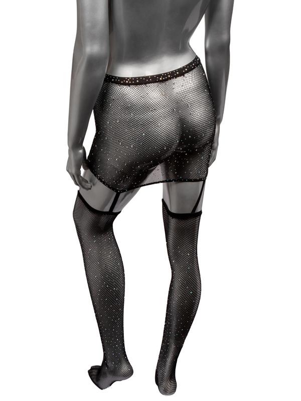 CalExotics Radiance One Piece Plus Size Garter Skirt With Thigh Highs Secondary image