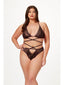 2 Pc Halter Bra And Criss Cross Panty Set 11521XP BLACK O/SQ (P) Seven Til Midnight