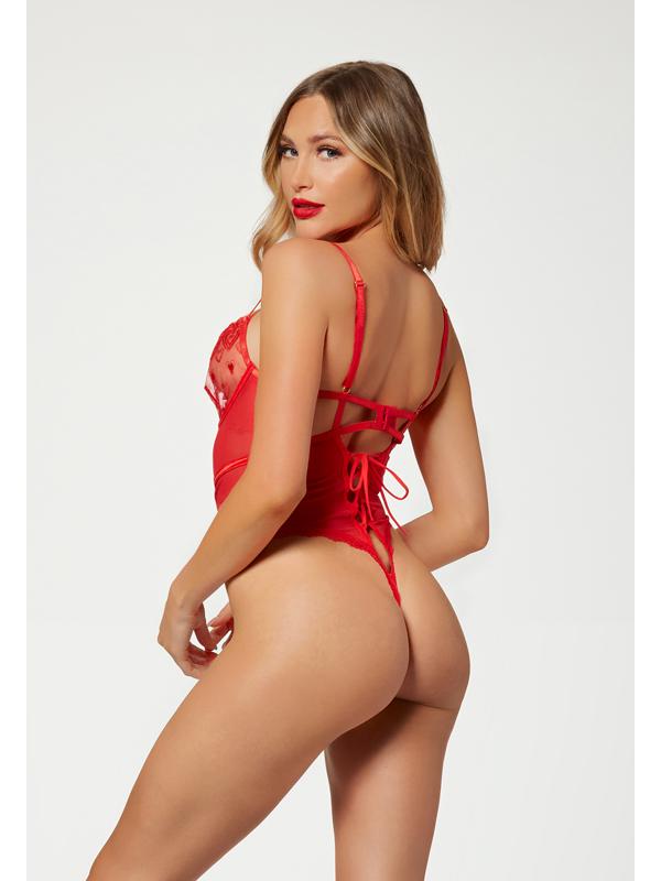 Heart Mesh Teddy 11583XP RED OSX (P) Seven Til Midnight Main image