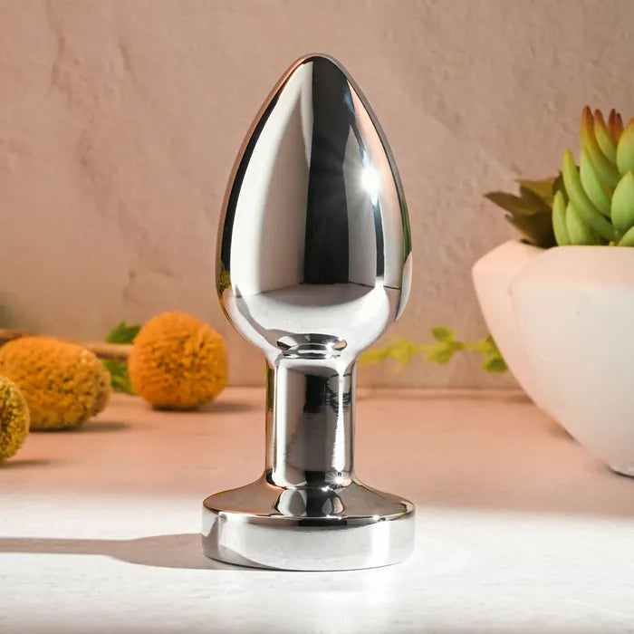 Gender X ROCKIN METAL PLUG USB Rechargeable Vibrating Butt Plug XL Gender X