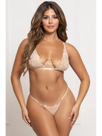 Two Piece Bra Set STM-11795P-Champagne-O/S (P) Seven Til Midnight