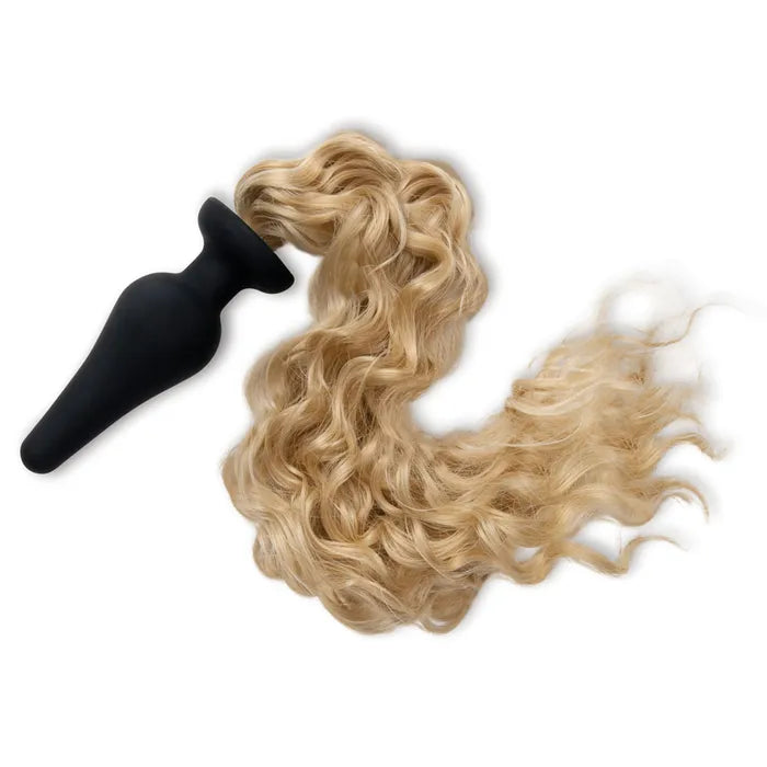 WhipSmart Furry Tales Silicone Butt Plug With Blonde Pony Tail WhipSmart
